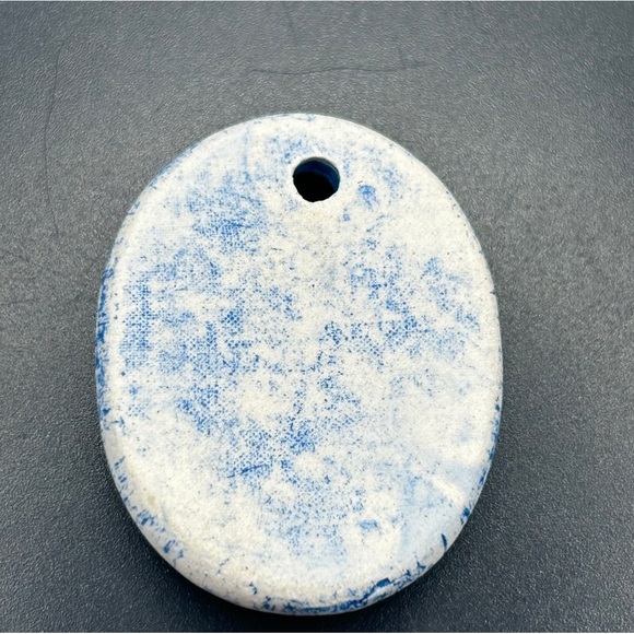 Artisan Bumblebee Blue and White Ceramic Pendant - Picture 8 of 10